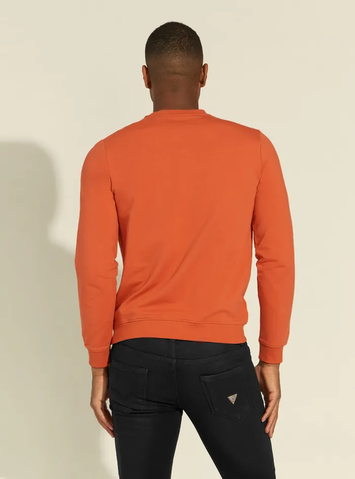 Men Sweaters and Knits GUESS Orange Audley Fleece Jumper