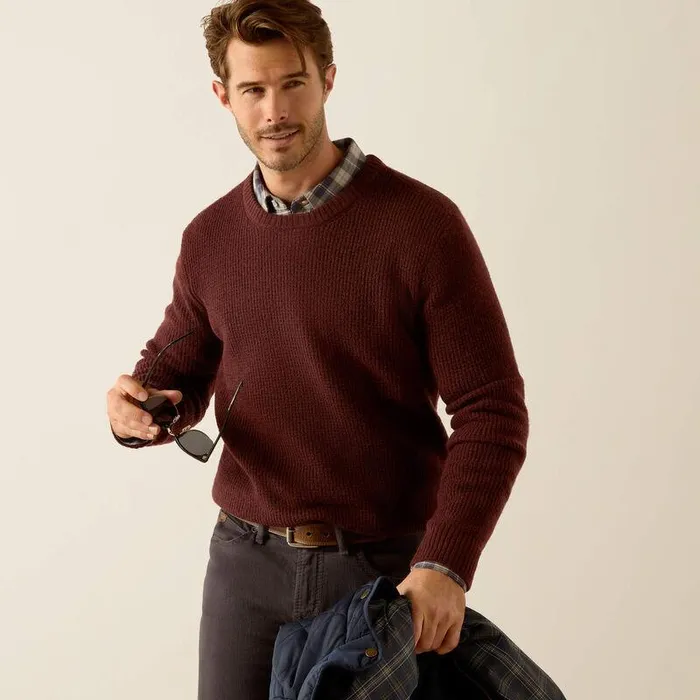 Men Sweatshirts and Hoodies Ariat Mill Valley Sweater Marron