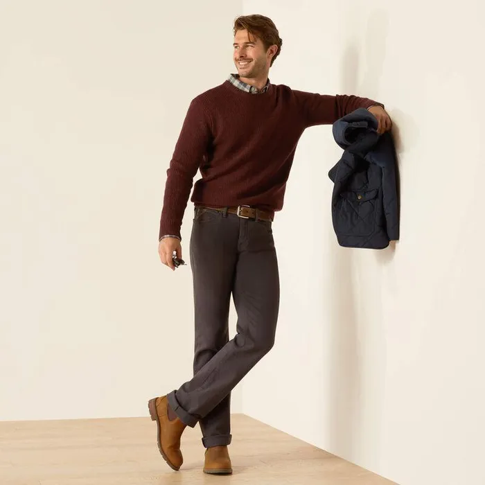 Men Sweatshirts and Hoodies Ariat Mill Valley Sweater Marron Men Sweatshirts and Hoodies Ariat Mill Valley Sweater Marron