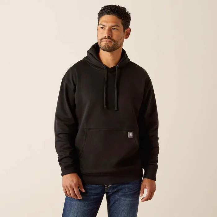 Men Sweatshirts and Hoodies Ariat Rebar Workman Brickyard Hoodie Black