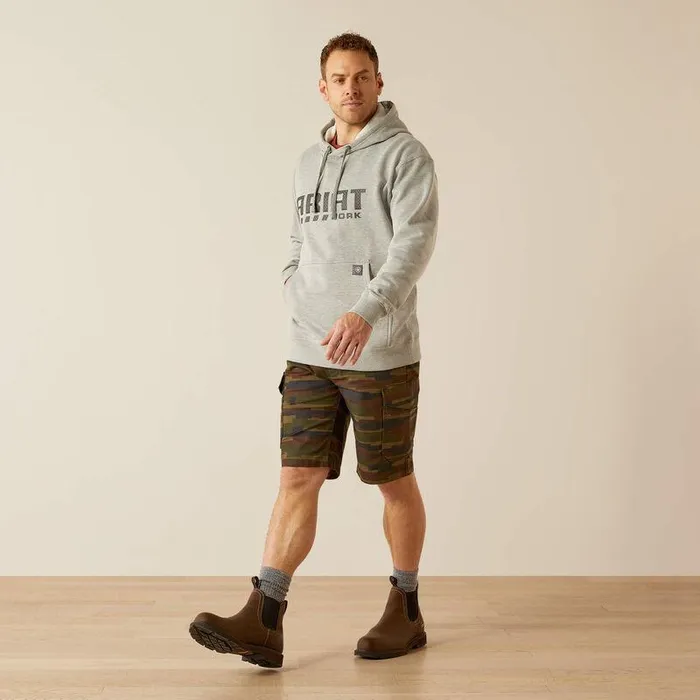 Men Sweatshirts and Hoodies Ariat Rebar Workman Drive Hoodie Heather Grey