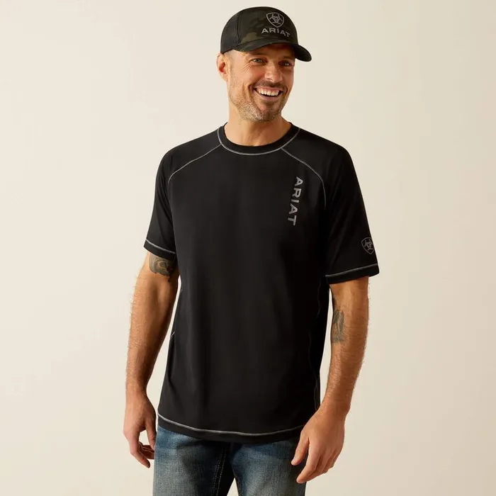 Men TShirts and Polos Ariat 360 Airflow TShirt Black