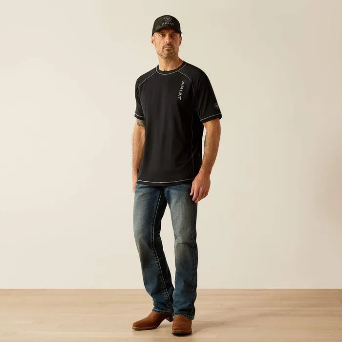 Men TShirts and Polos Ariat 360 Airflow TShirt Black Men TShirts and Polos Ariat 360 Airflow TShirt Black