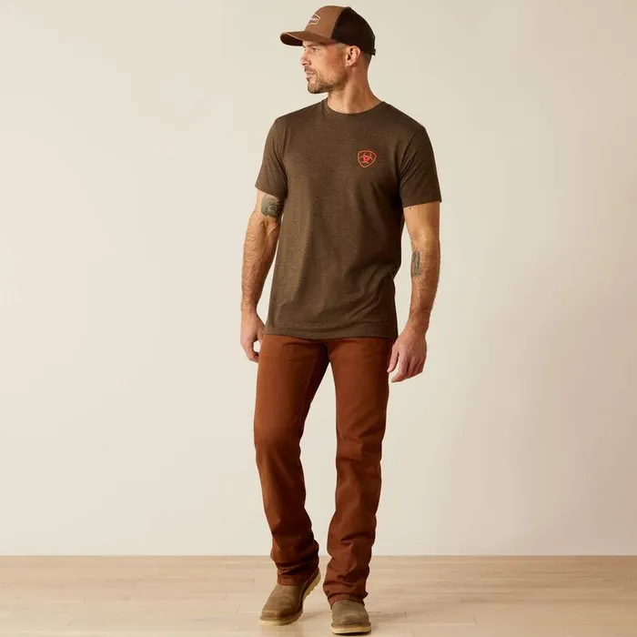 Men TShirts and Polos Ariat Ariat Modern Mesa TShirt Brown Heather Men TShirts and Polos Ariat Ariat Modern Mesa TShirt Brown Heather