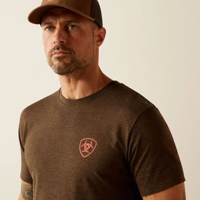 Men TShirts and Polos Ariat Ariat Modern Mesa TShirt Brown Heather Men TShirts and Polos Ariat Ariat Modern Mesa TShirt Brown Heather