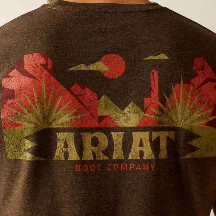 Men TShirts and Polos Ariat Ariat Modern Mesa TShirt Brown Heather Men TShirts and Polos Ariat Ariat Modern Mesa TShirt Brown Heather