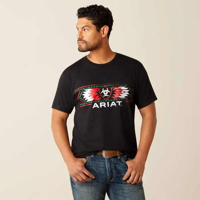 Men TShirts and Polos Ariat Ariat SW Mexico TShirt Black