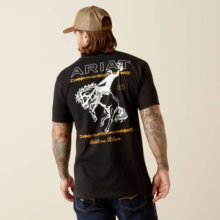 Men TShirts and Polos Ariat Ariat Western Wear TShirt Black