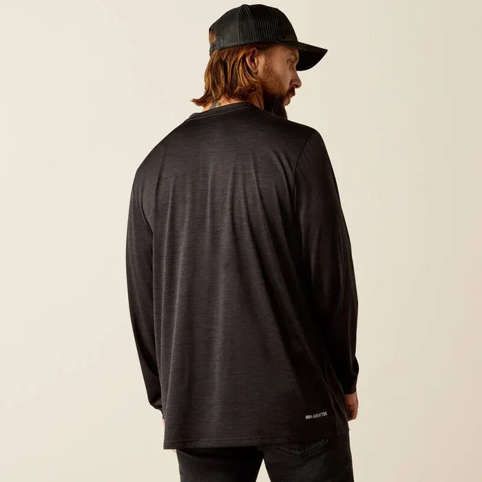 Men TShirts and Polos Ariat Charger Logo TShirt Black Heatherblack