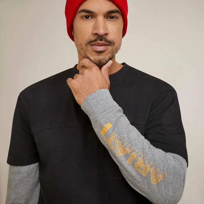 Men TShirts and Polos Ariat Rebar Cotton Strong Dually Blackand Heather Grey Men TShirts and Polos Ariat Rebar Cotton Strong Dually Blackand Heather Grey