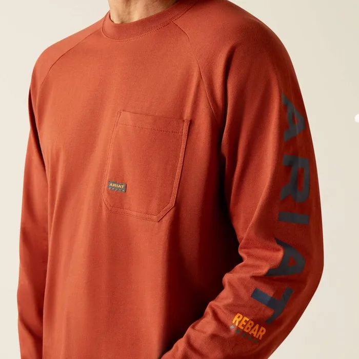 Men TShirts and Polos Ariat Rebar Cotton Strong Graphic TShirt Burnt Hennabaritone Blue Men TShirts and Polos Ariat Rebar Cotton Strong Graphic TShirt Burnt Hennabaritone Blue