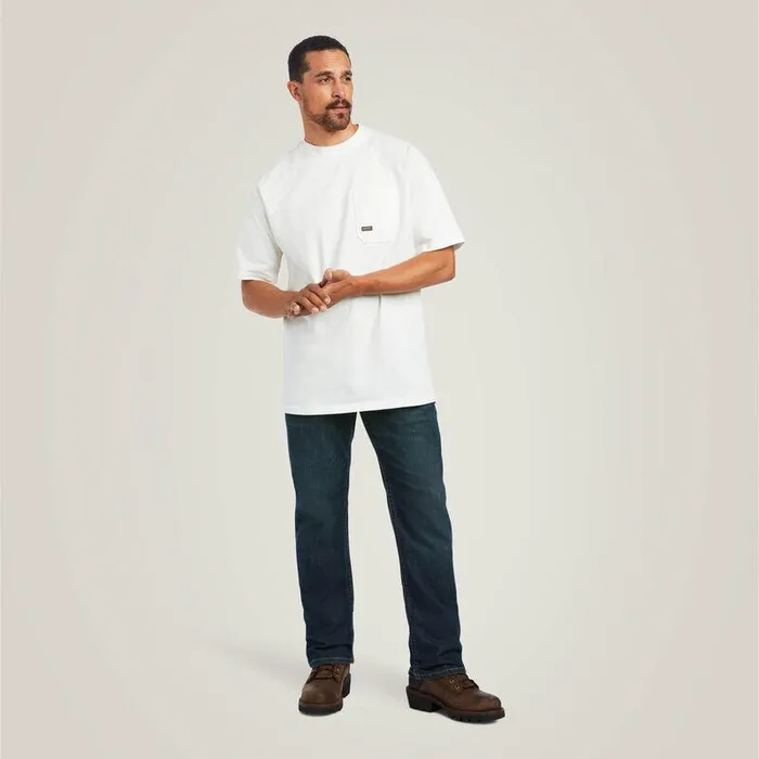 Men TShirts and Polos Ariat Rebar Cotton Strong TShirt White Men TShirts and Polos Ariat Rebar Cotton Strong TShirt White