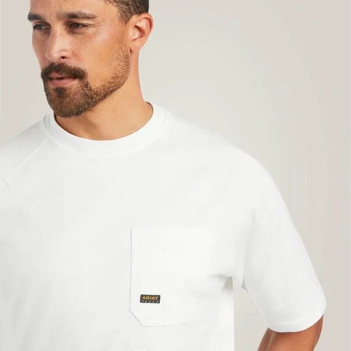 Men TShirts and Polos Ariat Rebar Cotton Strong TShirt White Men TShirts and Polos Ariat Rebar Cotton Strong TShirt White
