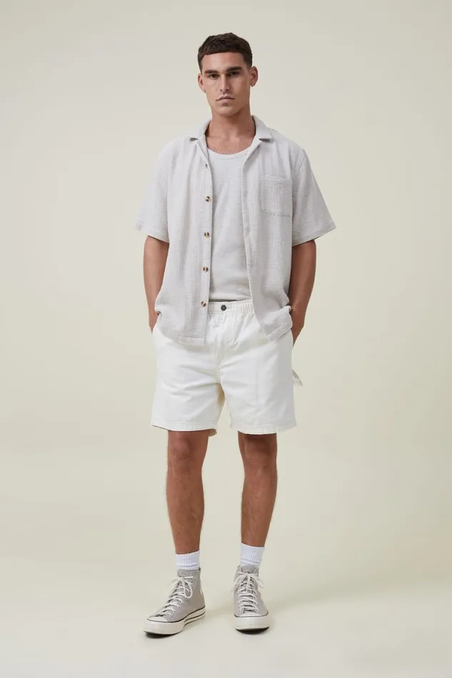 Men Tees and Tanks Cotton On Loose Fit Rib Tank Oatmeal Marle