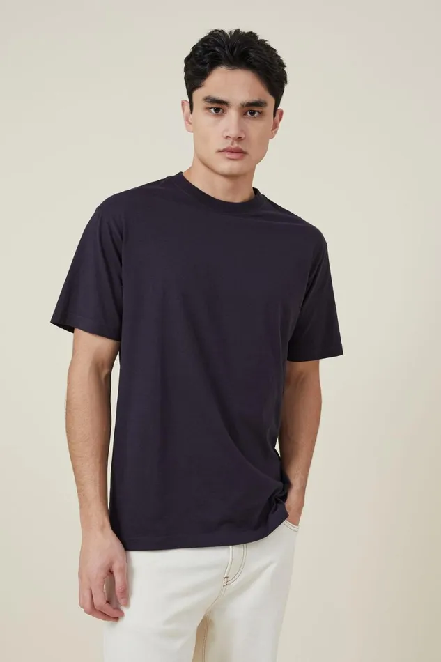 Men Tees and Tanks Cotton On Organic Loose Fit TShirt Ink Navy