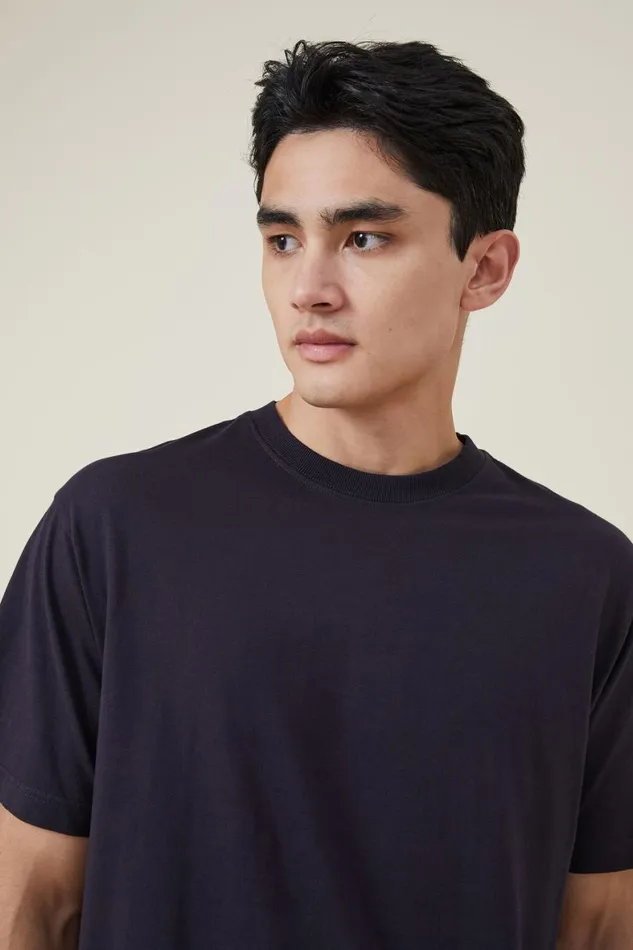Men Tees and Tanks Cotton On Organic Loose Fit TShirt Ink Navy