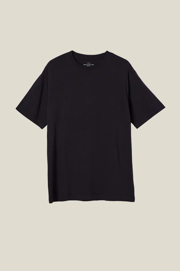 Men Tees and Tanks Cotton On Organic Loose Fit TShirt Ink Navy