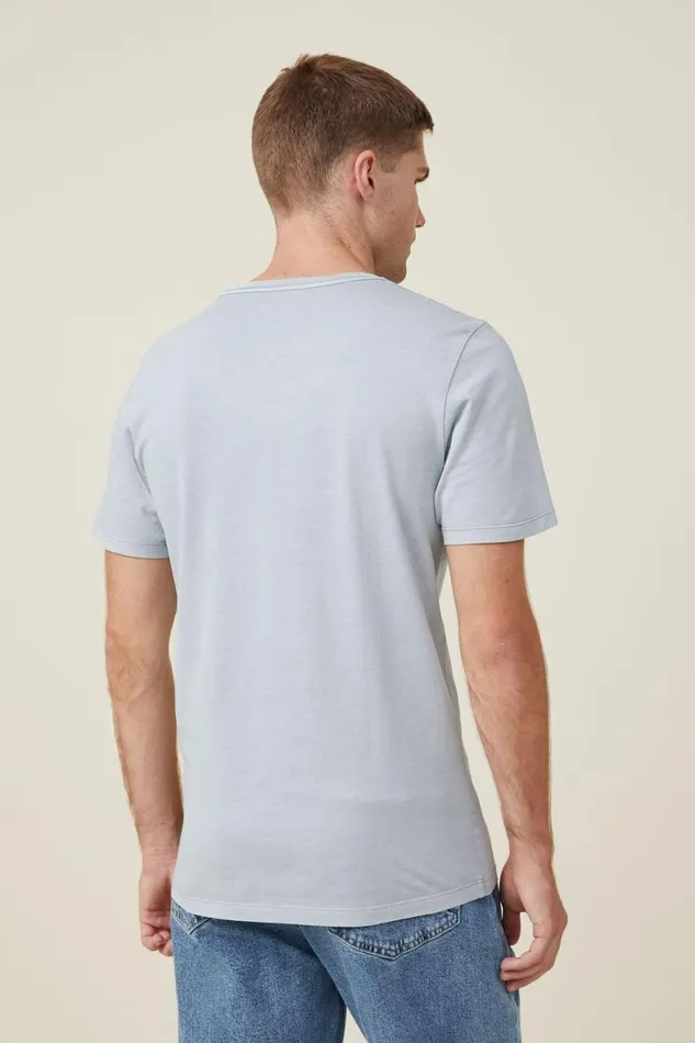 Men Tees and Tanks Cotton On Organic Regular Fit Crew TShirt Blue Haze