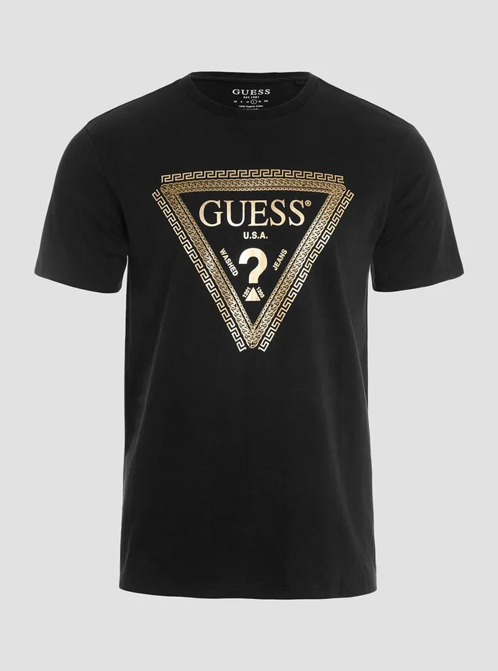 Men Tees and Tanks GUESS Black Chain Logo Tshirt