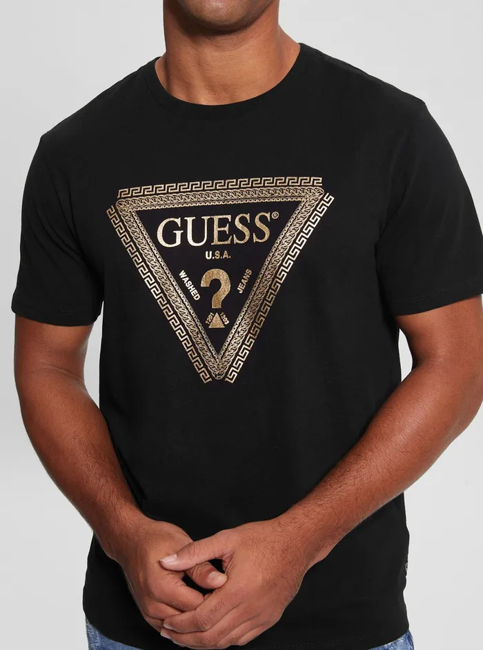 Men Tees and Tanks GUESS Black Chain Logo Tshirt