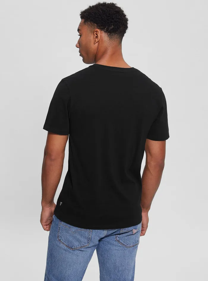 Men Tees and Tanks GUESS Black Chain Logo Tshirt