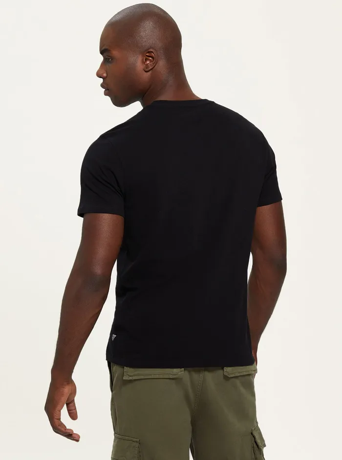 Men Tees and Tanks GUESS Black Spliced Tri Tshirt Men Tees and Tanks GUESS Black Spliced Tri Tshirt