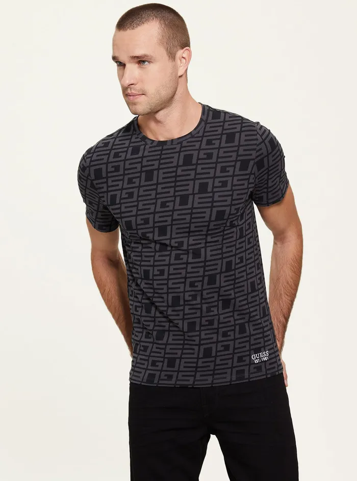 Men Tees and Tanks GUESS Eco Black Yarb Logo Tshirt