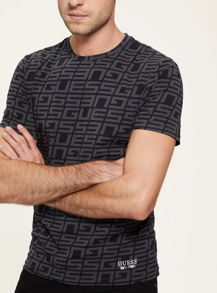 Men Tees and Tanks GUESS Eco Black Yarb Logo Tshirt Men Tees and Tanks GUESS Eco Black Yarb Logo Tshirt