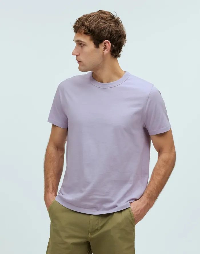 Men Tees Madewell GarmentDyed Allday Crewneck Tee Dusty Lavender