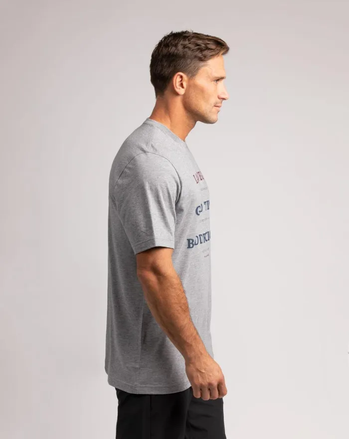 Men Tees TravisMathew CIRCUS ACT TEE Heather Grey Men Tees TravisMathew CIRCUS ACT TEE Heather Grey