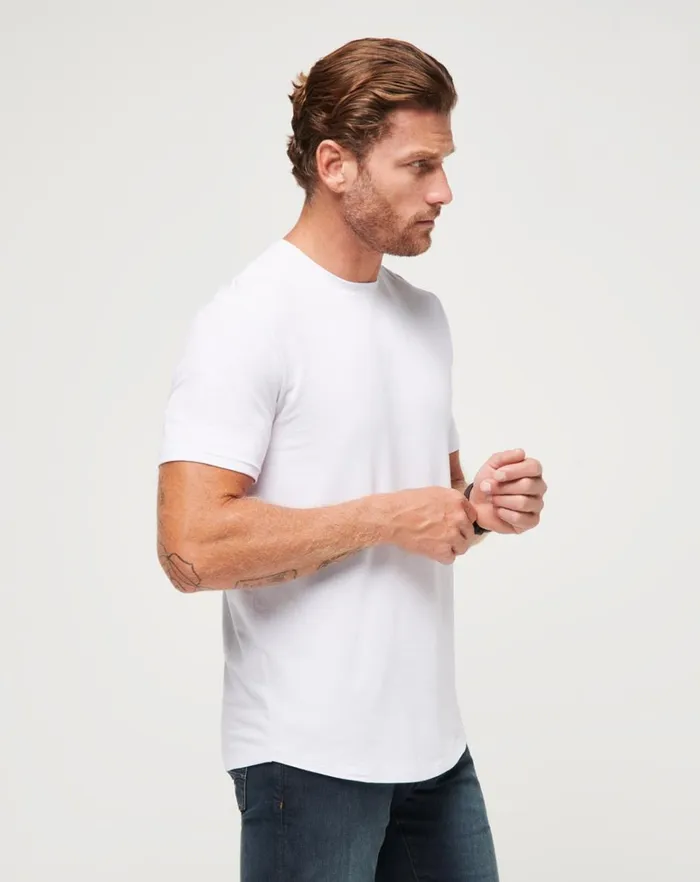 Men Tees TravisMathew CLOUD CREW TEE White Men Tees TravisMathew CLOUD CREW TEE White