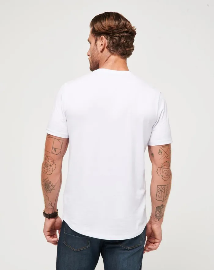 Men Tees TravisMathew CLOUD CREW TEE White Men Tees TravisMathew CLOUD CREW TEE White