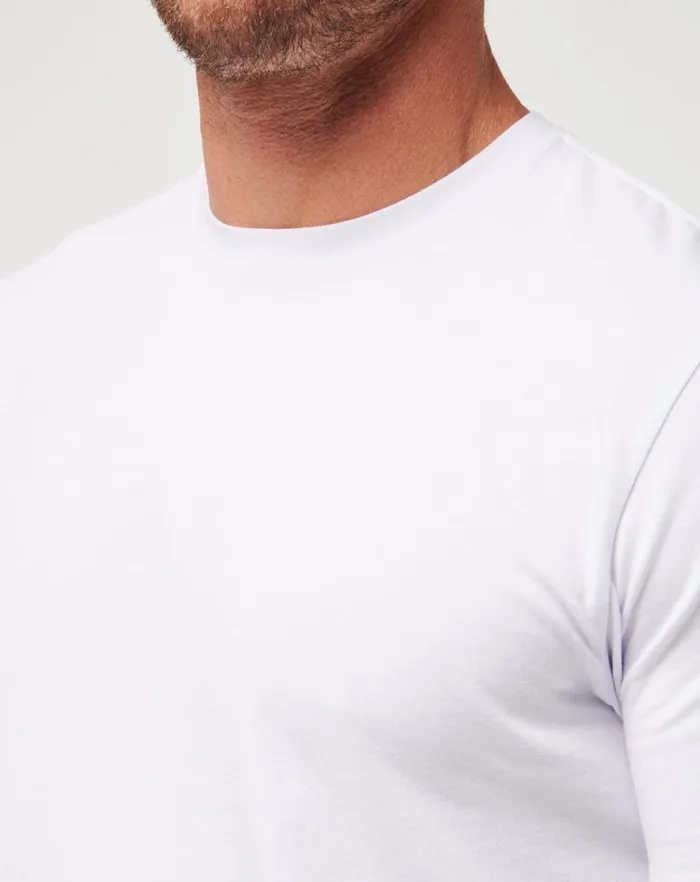 Men Tees TravisMathew CLOUD CREW TEE White Men Tees TravisMathew CLOUD CREW TEE White