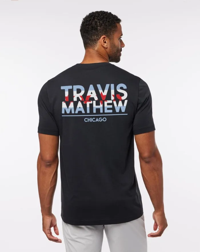 Men Tees TravisMathew WIN AT WRIGLEY 20 TEE Black