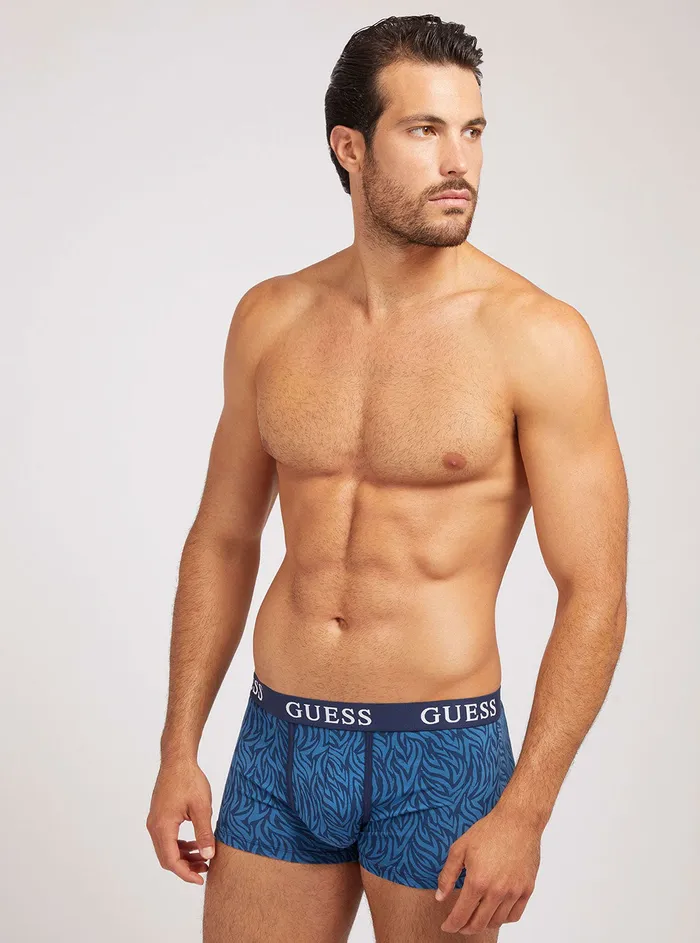 Men Underwear GUESS Blue Combo Joe Boxer Trunk 3pack Set