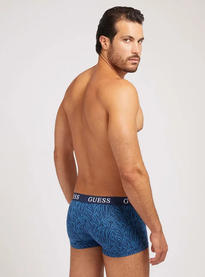 Men Underwear GUESS Blue Combo Joe Boxer Trunk 3pack Set