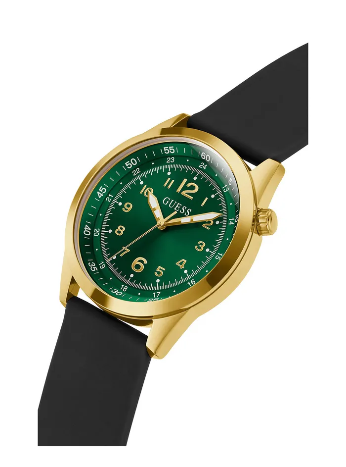 Men Watches GUESS Black Gold Max Silicone Watch Men Watches GUESS Black Gold Max Silicone Watch