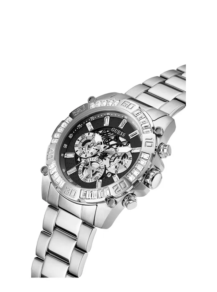 Men Watches GUESS Silver Trophy Watch Men Watches GUESS Silver Trophy Watch