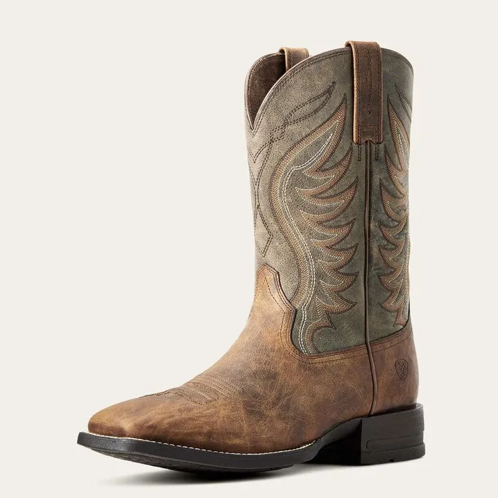 Men Western Boots Ariat Amos Cowboy Boot Sorrel Cruncharmy Green