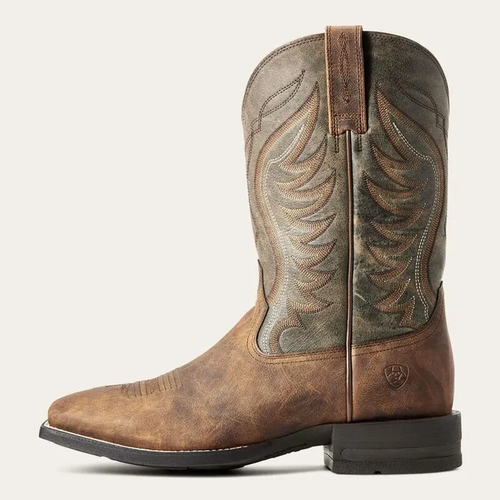 Men Western Boots Ariat Amos Cowboy Boot Sorrel Cruncharmy Green