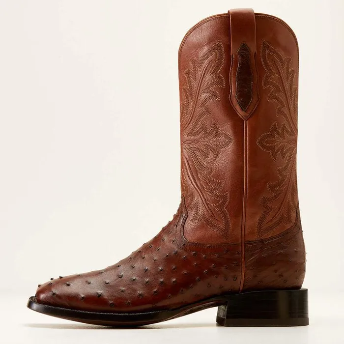 Men Western Boots Ariat Bench Made Bassett Western Boot Bourbon Full Quill Ostrich Men Western Boots Ariat Bench Made Bassett Western Boot Bourbon Full Quill Ostrich