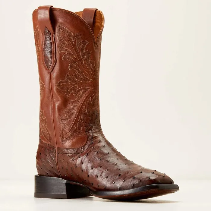 Men Western Boots Ariat Bench Made Bassett Western Boot Bourbon Full Quill Ostrich Men Western Boots Ariat Bench Made Bassett Western Boot Bourbon Full Quill Ostrich