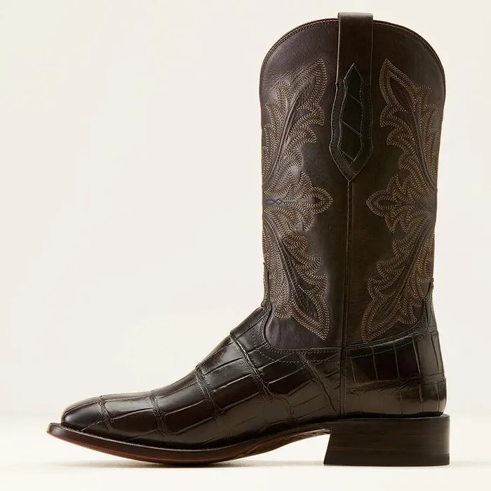 Men Western Boots Ariat Bench Made Bassett Western Boot Hickory American Alligator Tail Men Western Boots Ariat Bench Made Bassett Western Boot Hickory American Alligator Tail