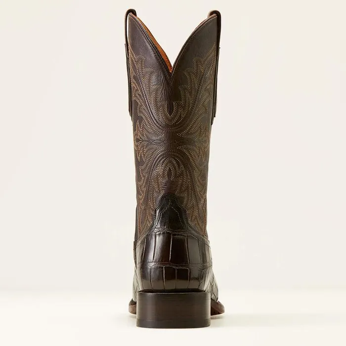 Men Western Boots Ariat Bench Made Bassett Western Boot Hickory American Alligator Tail Men Western Boots Ariat Bench Made Bassett Western Boot Hickory American Alligator Tail