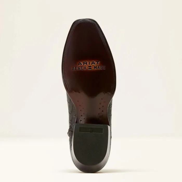 Men Western Boots Ariat Bench Made Brewer Western Boot Espresso Nile Crocdark Chocolate