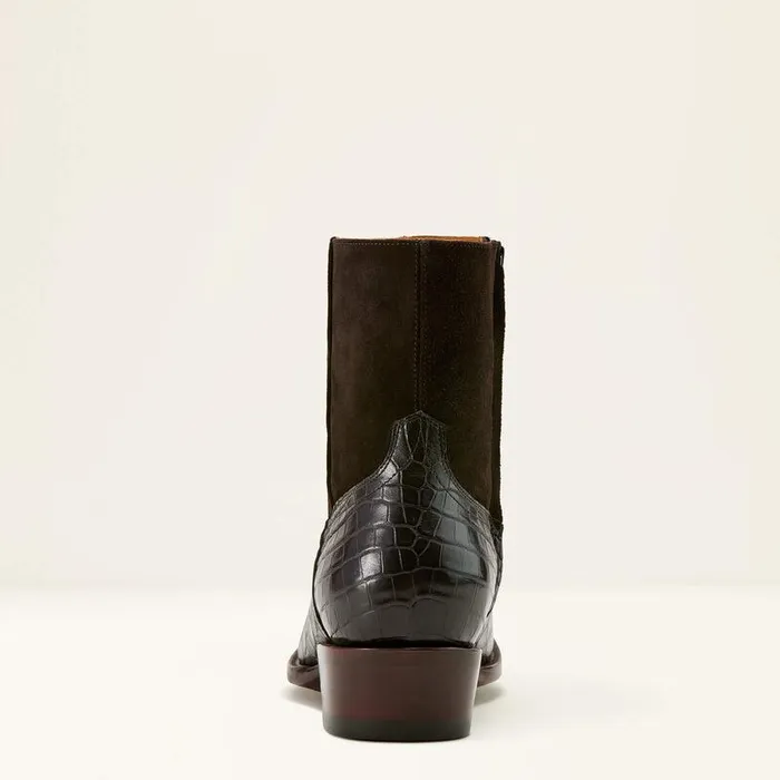 Men Western Boots Ariat Bench Made Brewer Western Boot Espresso Nile Crocdark Chocolate