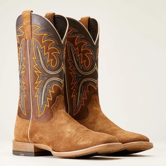 Men Western Boots Ariat Brushrider Western Boot Suntan Roughout