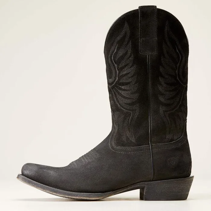Men Western Boots Ariat Circuit High Stepper Western Boot Distressed Black Suede Men Western Boots Ariat Circuit High Stepper Western Boot Distressed Black Suede