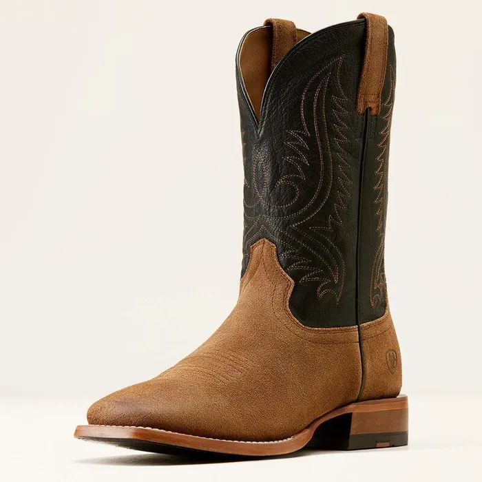 Men Western Boots Ariat Circuit Paxton Cowboy Boot Ranch Brown Suedebayou Black