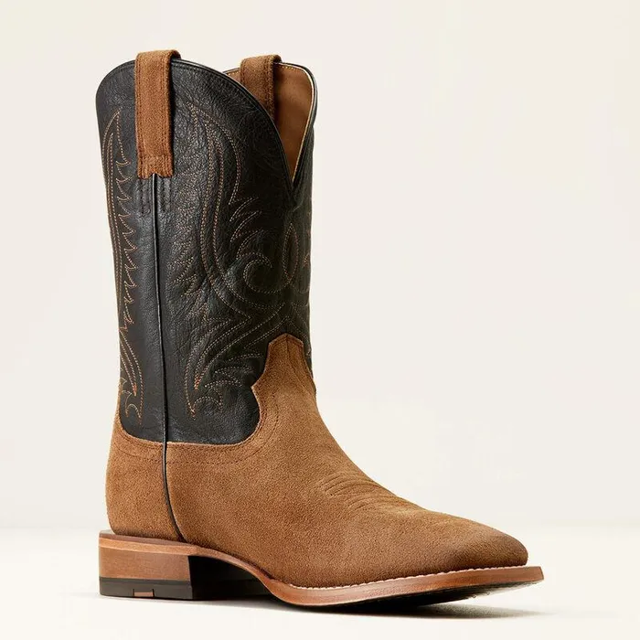 Men Western Boots Ariat Circuit Paxton Cowboy Boot Ranch Brown Suedebayou Black